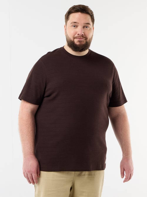 T-shirt de tecido fantasia canelado - Kiabi