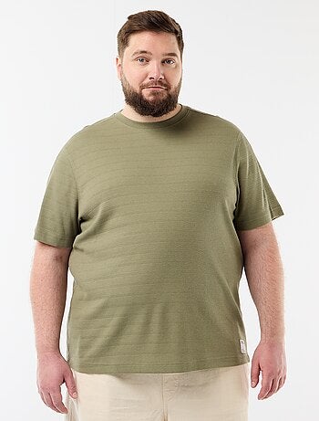 T-shirt de tecido fantasia canelado