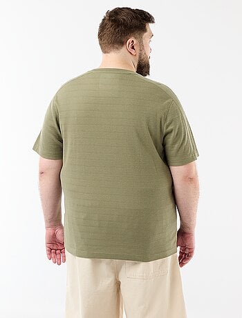 T-shirt de tecido fantasia canelado