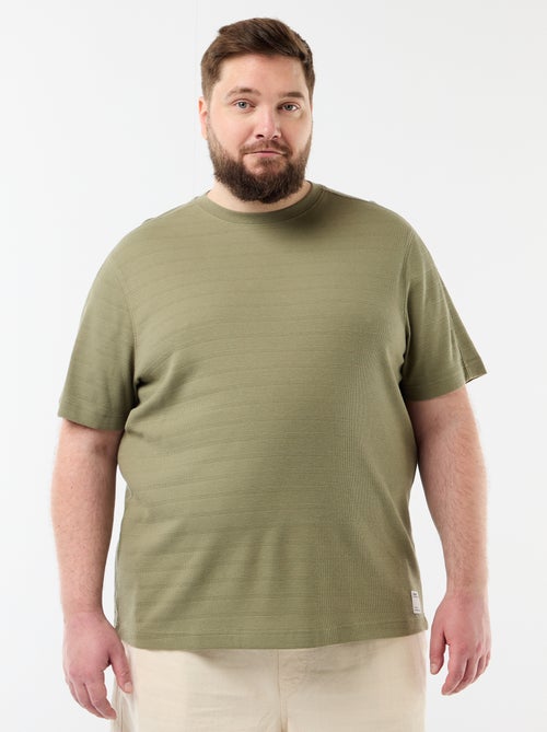 T-shirt de tecido fantasia canelado - Kiabi