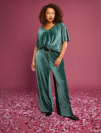 T-shirt de veludo com mangas curtas