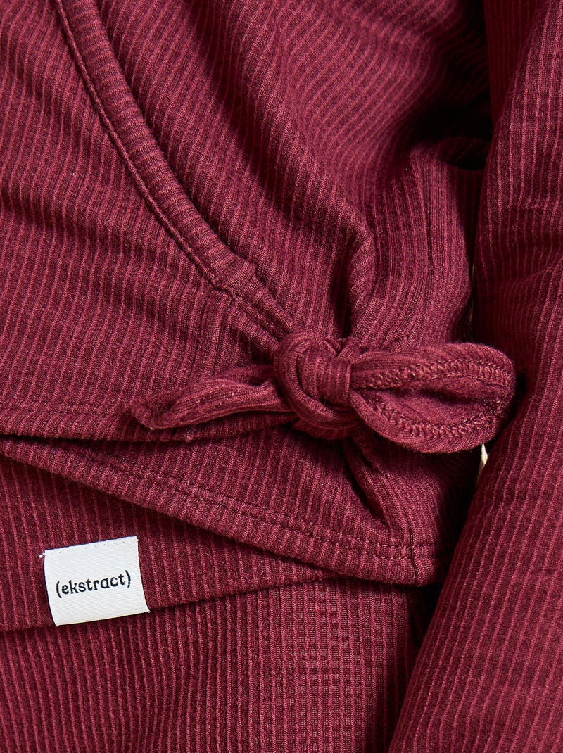 T-shirt de yoga cache-cœur de manga comprida (ekstract) Vermelho - Kiabi