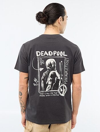 T-shirt 'Deadpool' 'Marvel' com estampado frente e verso