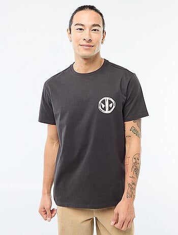 T-shirt 'Deadpool' 'Marvel' com estampado frente e verso