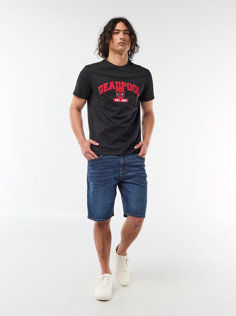 T-shirt 'Deadpool' 'Marvel' de manga curta Preto - Kiabi