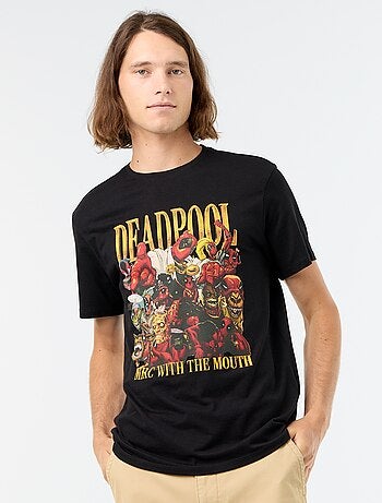 T-shirt 'Deadpool' 'Marvel' de manga curta