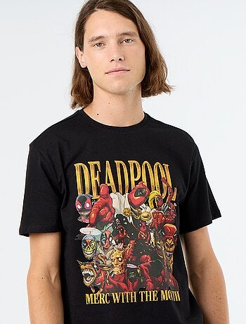 T-shirt 'Deadpool' 'Marvel' de manga curta