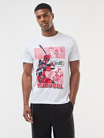 T-shirt 'Deadpool' 'Marvel' manga curta