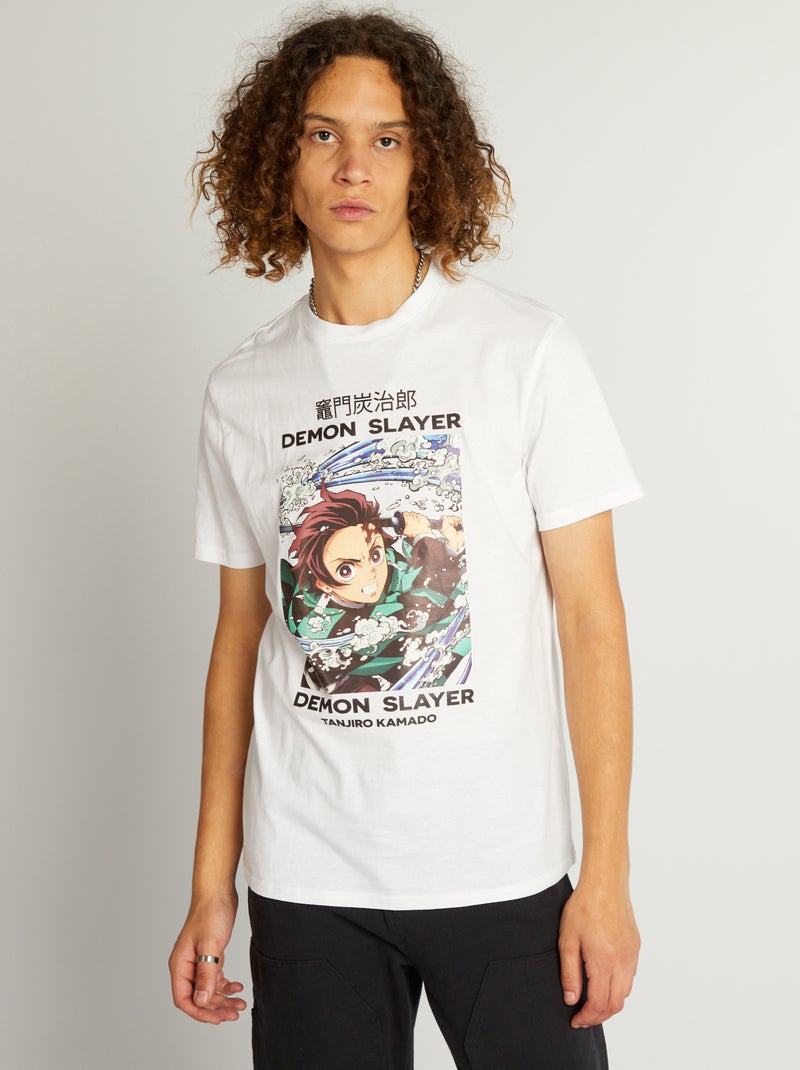 T-shirt 'Demon Slayer' em jersey BRANCO - Kiabi