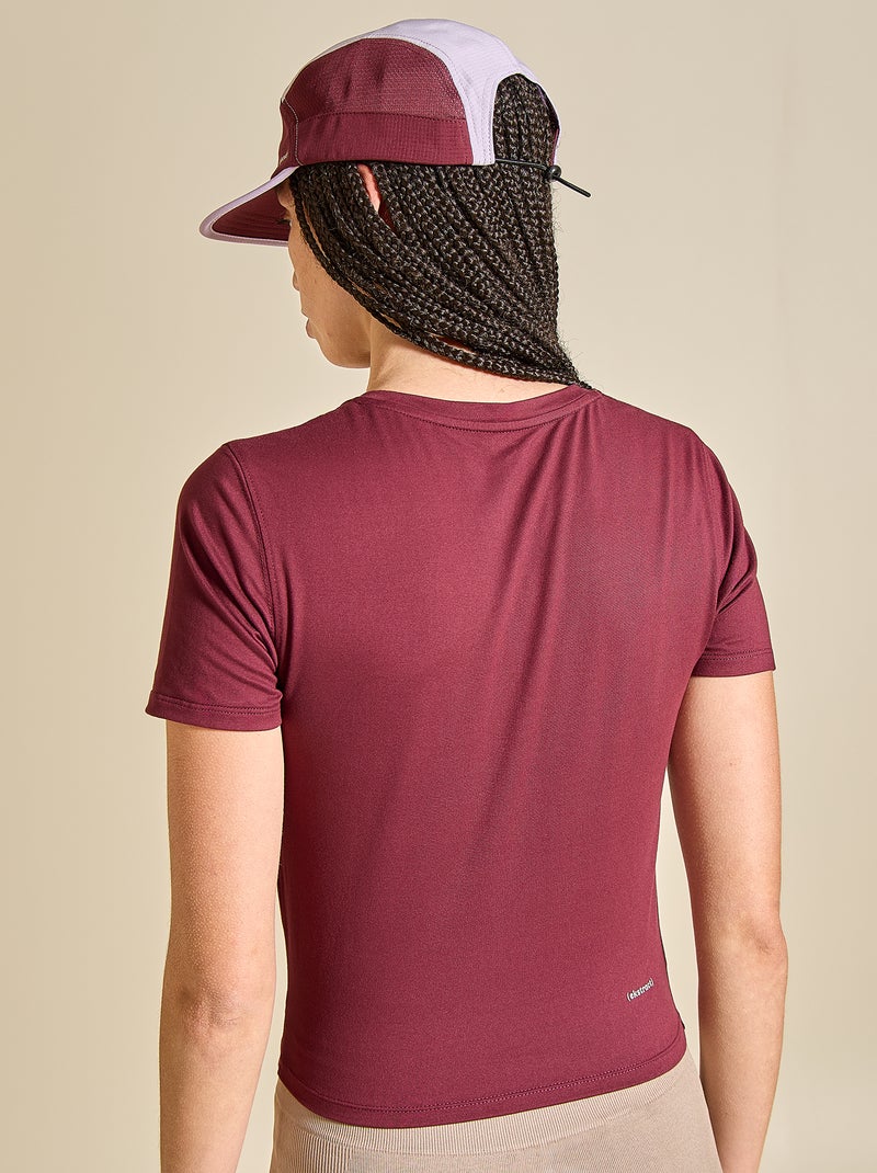 T-shirt desportiva franzida - (ekstract) Vermelho - Kiabi
