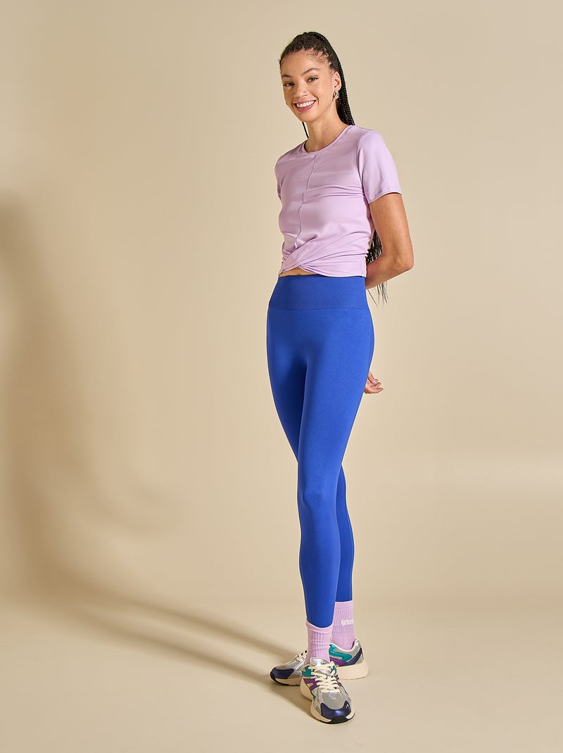 T-shirt desportiva franzida - (ekstract) Violeta - Kiabi