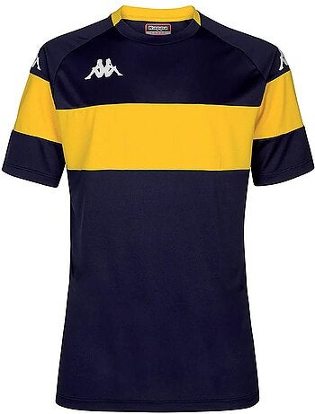 T-shirt desportiva kappa dareto para homem azul-marinho/amarelo