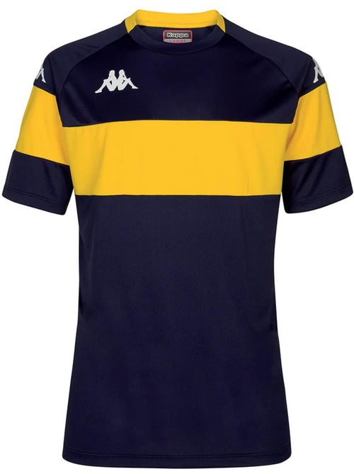 T-shirt desportiva kappa dareto para homem azul-marinho/amarelo - Kiabi