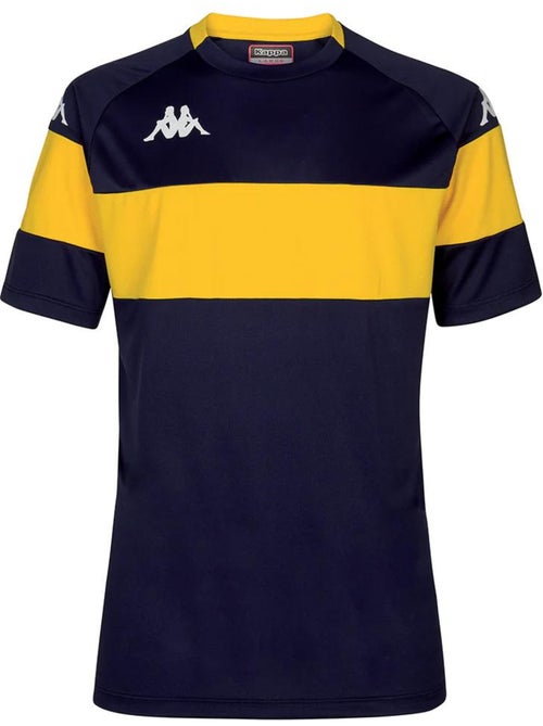 T-shirt desportiva kappa dareto para homem azul-marinho/amarelo - Kiabi