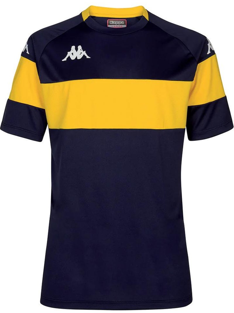T-shirt desportiva kappa dareto para homem azul-marinho/amarelo Azul-marinho - Kiabi