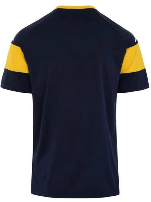 T-shirt desportiva kappa dareto para homem azul-marinho/amarelo - Kiabi
