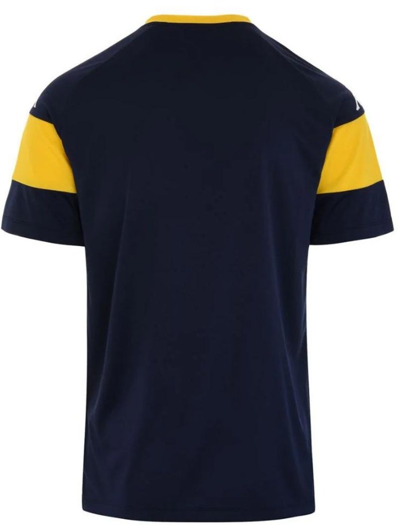 T-shirt desportiva kappa dareto para homem azul-marinho/amarelo Azul-marinho - Kiabi