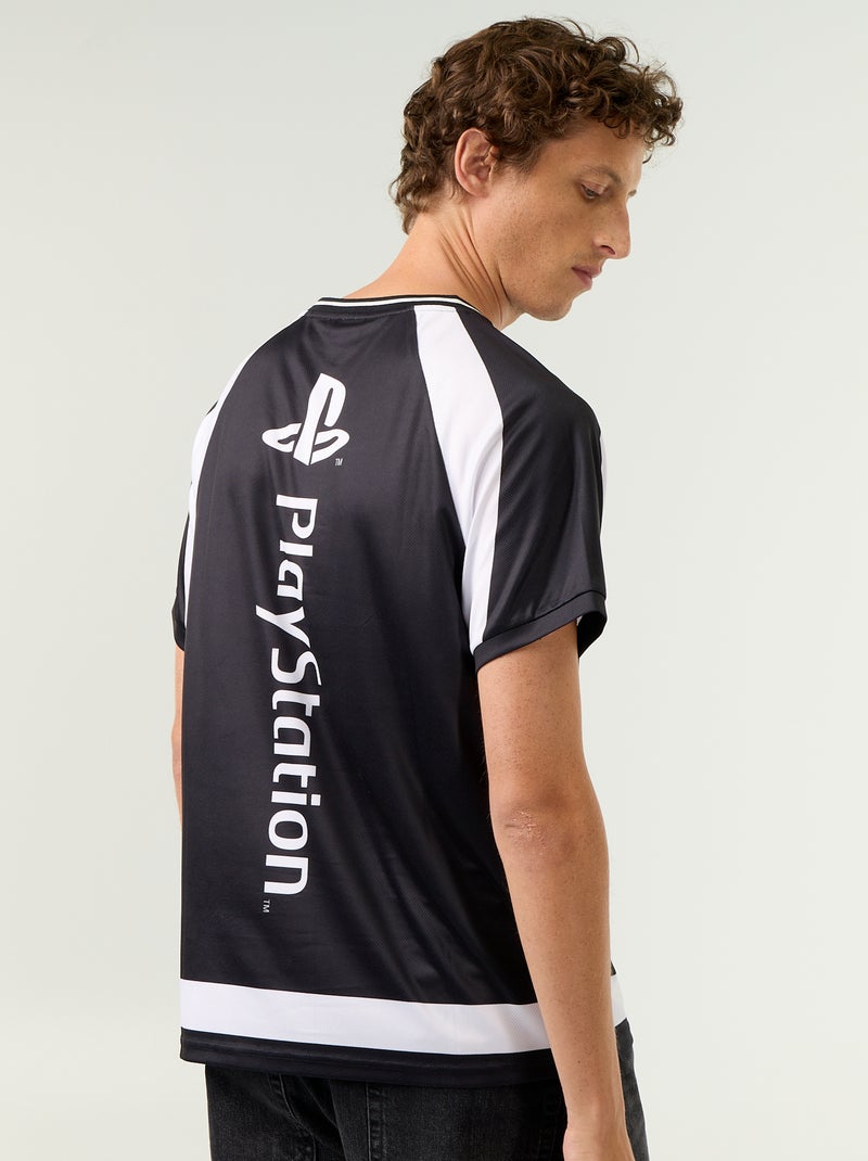 T-shirt desportiva 'Playstation' de mangas curtas Preto - Kiabi