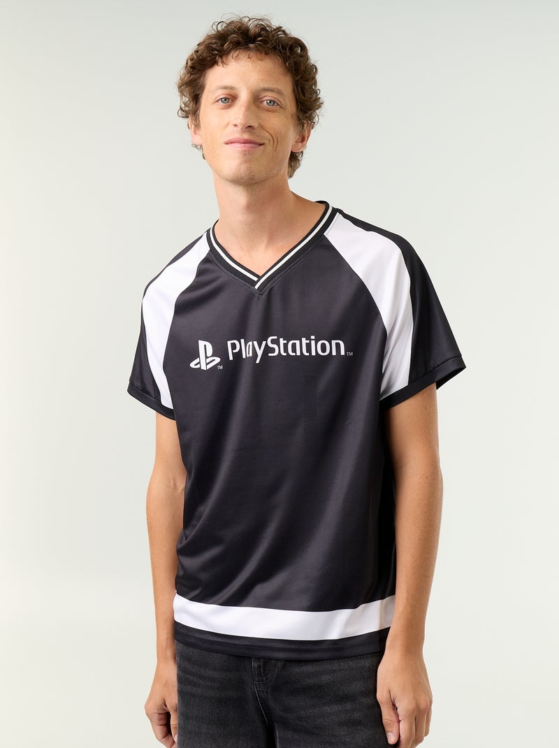 T-shirt desportiva 'Playstation' de mangas curtas Preto - Kiabi
