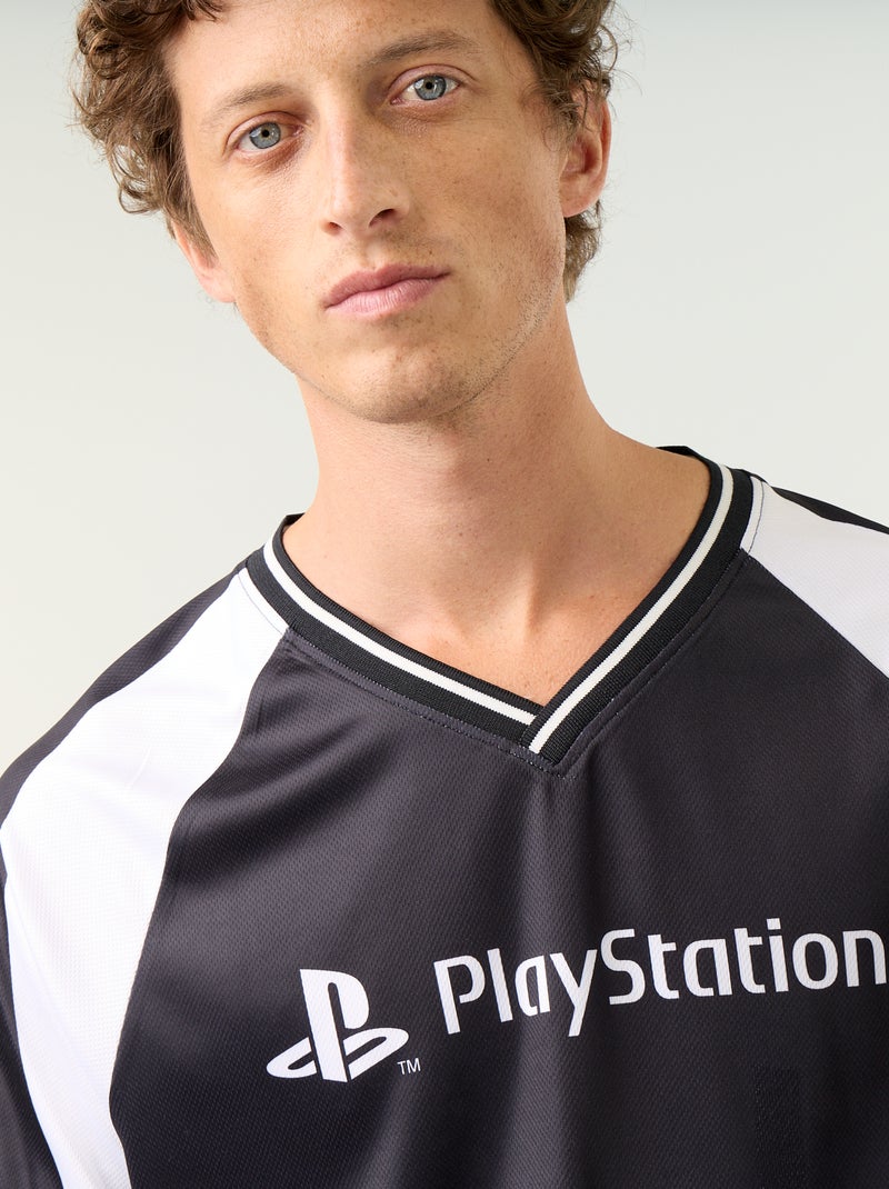 T-shirt desportiva 'Playstation' de mangas curtas Preto - Kiabi