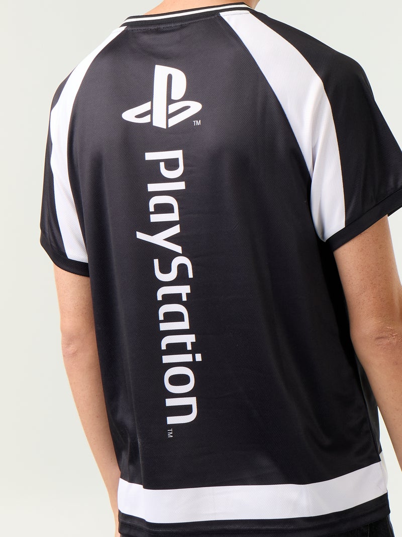 T-shirt desportiva 'Playstation' de mangas curtas Preto - Kiabi