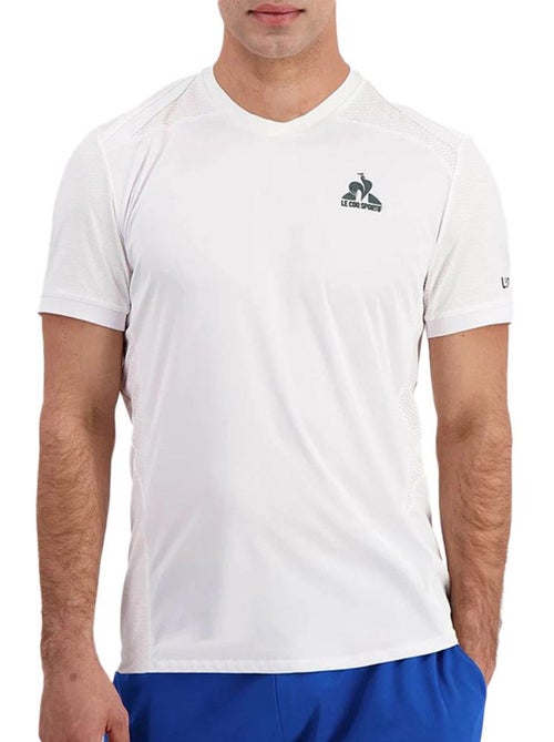 T-shirt Desportivo Branco Le Coq Sportif Tennis Pro para Homem - Kiabi T-shirt Desportivo Branco Le Coq Sportif Tennis Pro para Homem - Kiabi