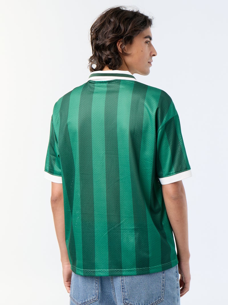 T-shirt desportivo com gola polo Verde - Kiabi