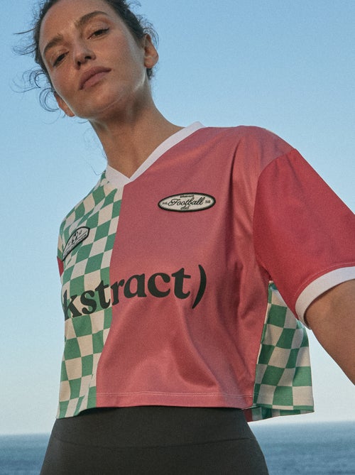 T-shirt desportivo cropped - (ekstract) - Kiabi