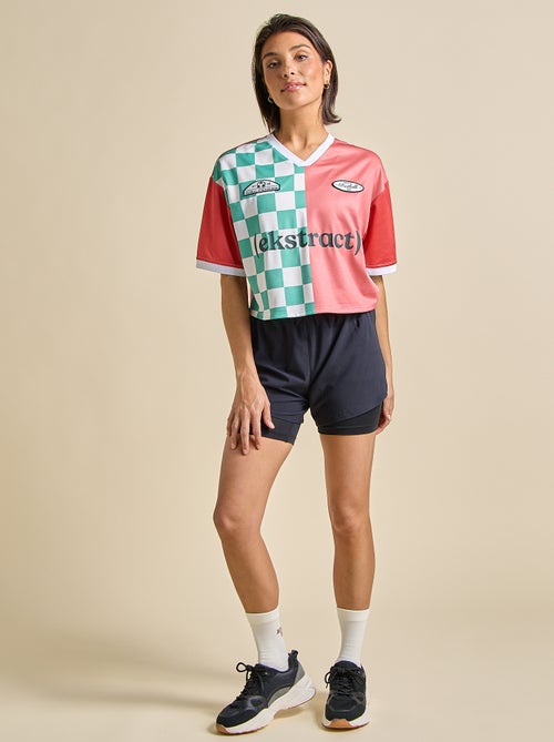 T-shirt desportivo cropped - (ekstract) - Kiabi