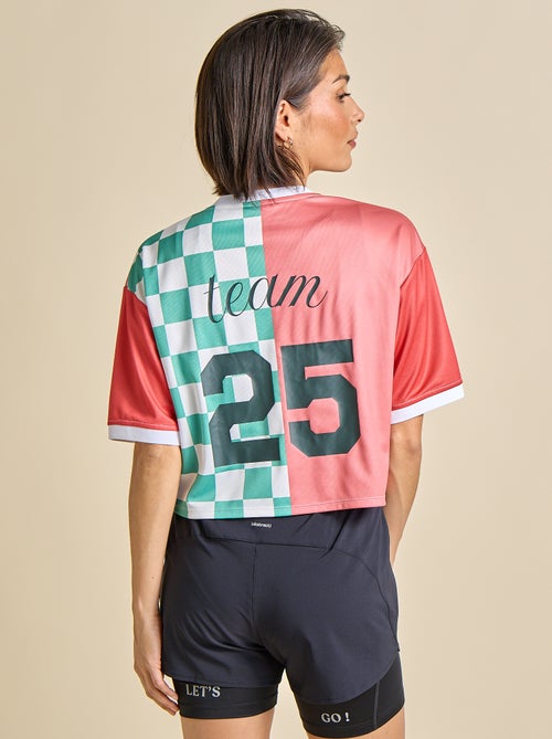T-shirt desportivo cropped - (ekstract) - Kiabi