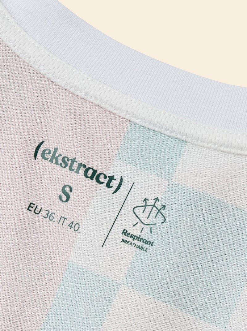 T-shirt desportivo cropped - (ekstract) Rosa - Kiabi