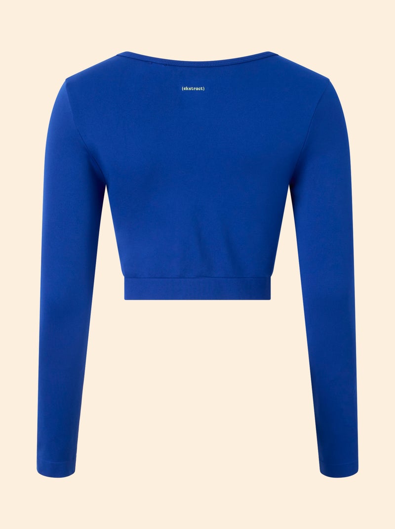 T-shirt desportivo de mangas compridas - (ekstract) Azul - Kiabi