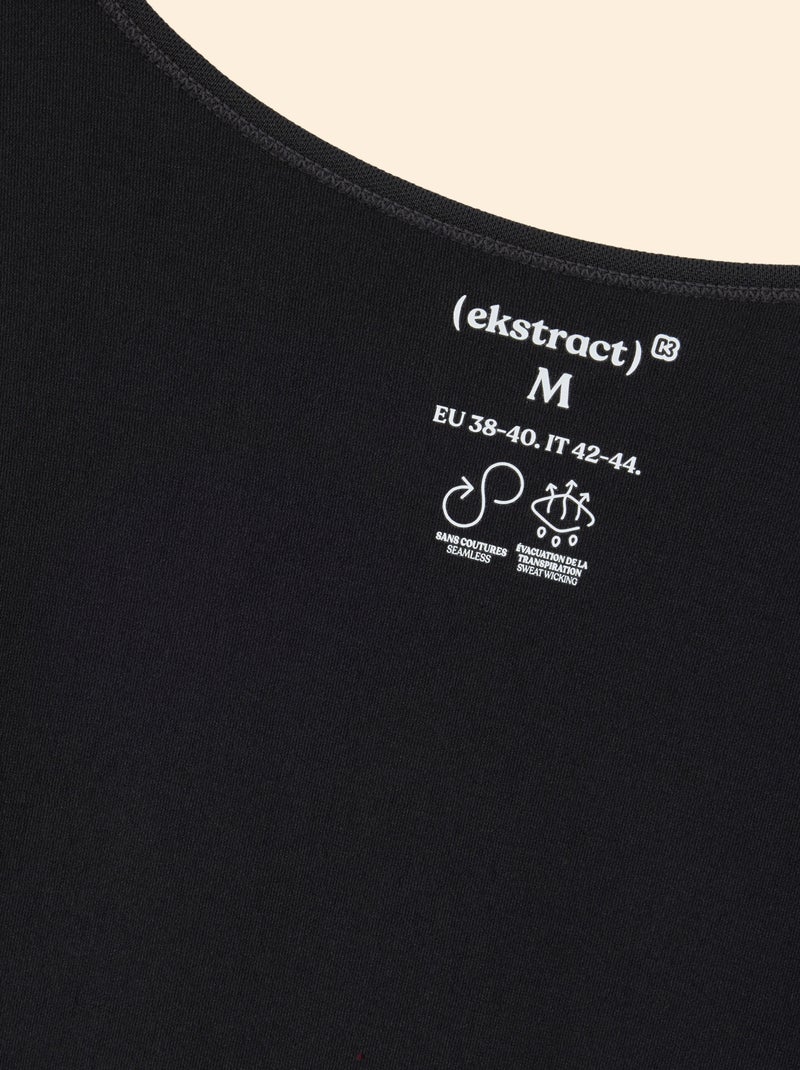 T-shirt desportivo de mangas compridas - (ekstract) Preto - Kiabi