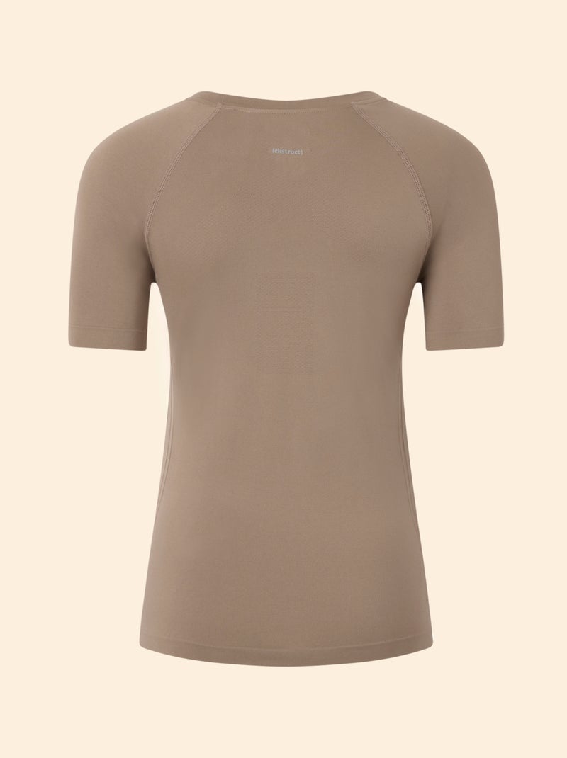 T-shirt desportivo efeito segunda pele - (ekstract) Bege - Kiabi