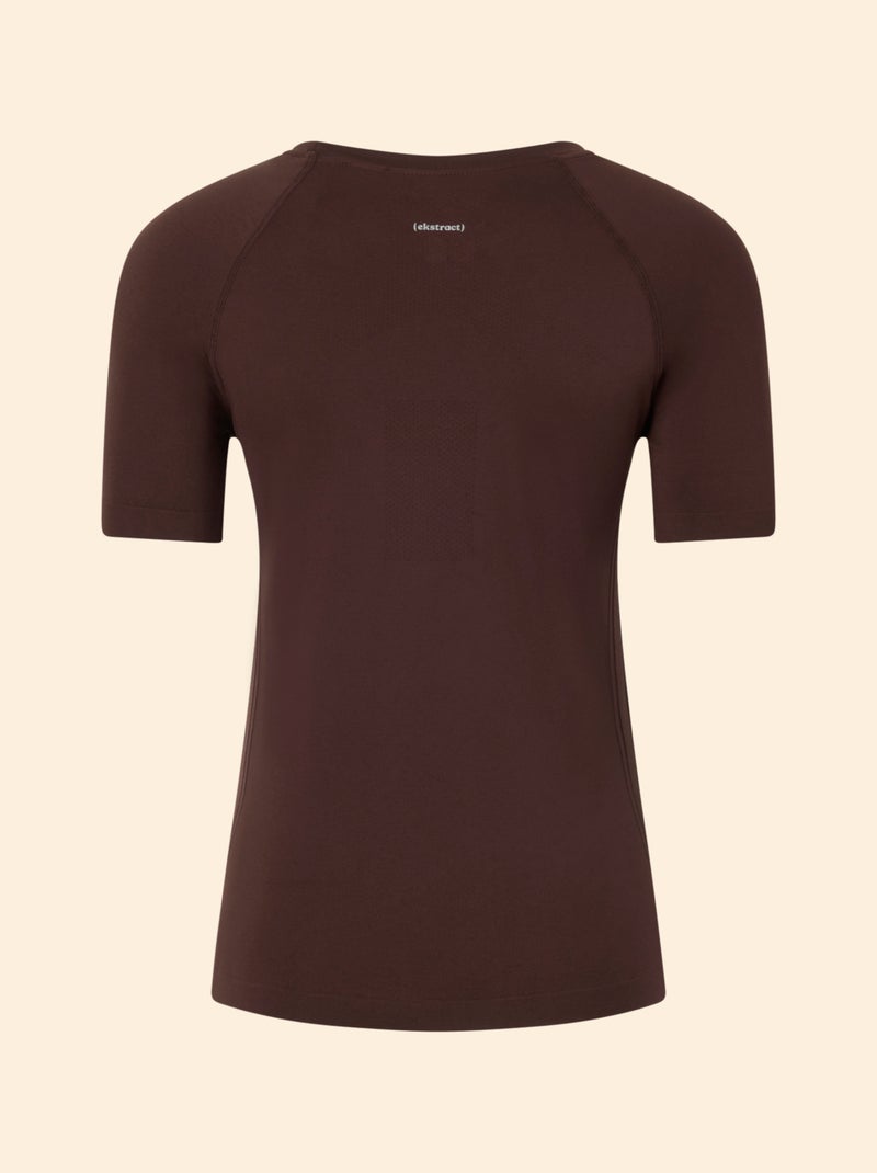 T-shirt desportivo efeito segunda pele - (ekstract) Castanho - Kiabi
