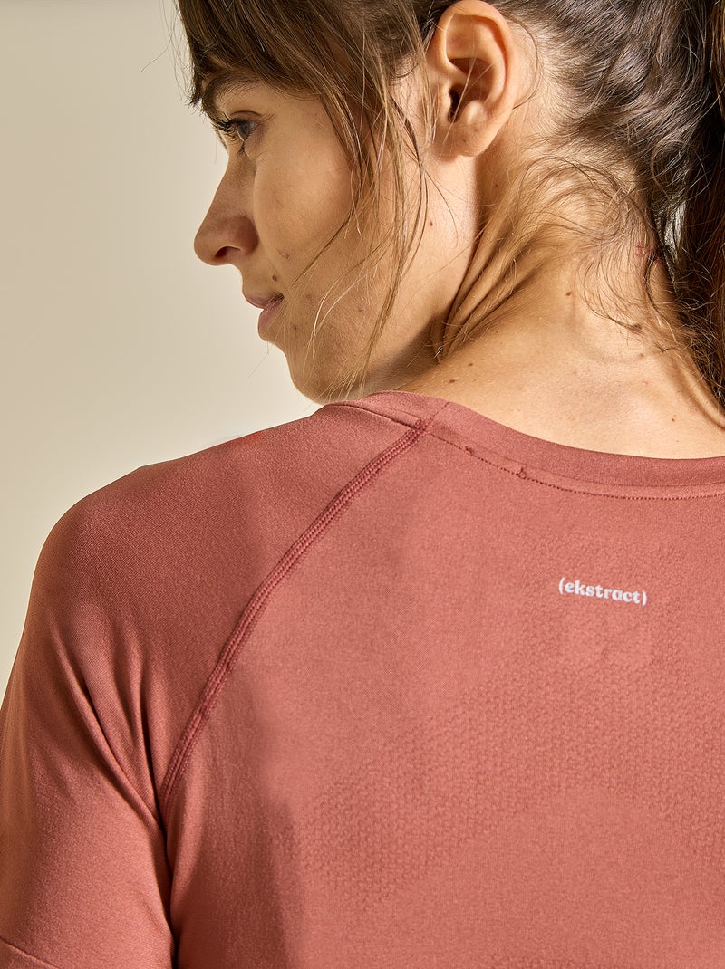 T-shirt desportivo efeito segunda pele - (ekstract) Castanho - Kiabi