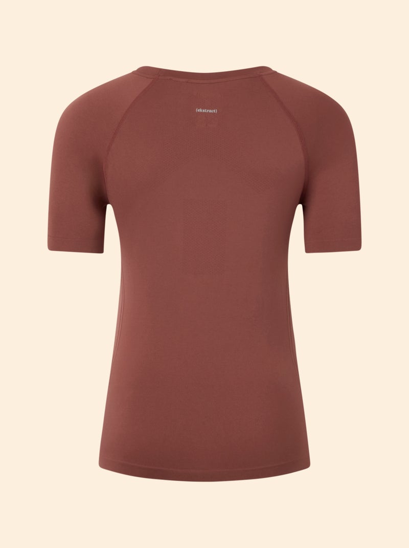 T-shirt desportivo efeito segunda pele - (ekstract) Castanho - Kiabi