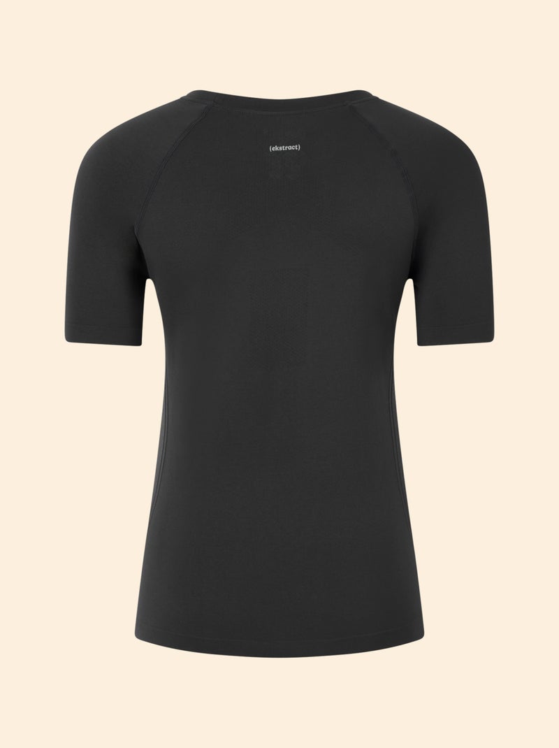 T-shirt desportivo efeito segunda pele - (ekstract) Preto - Kiabi