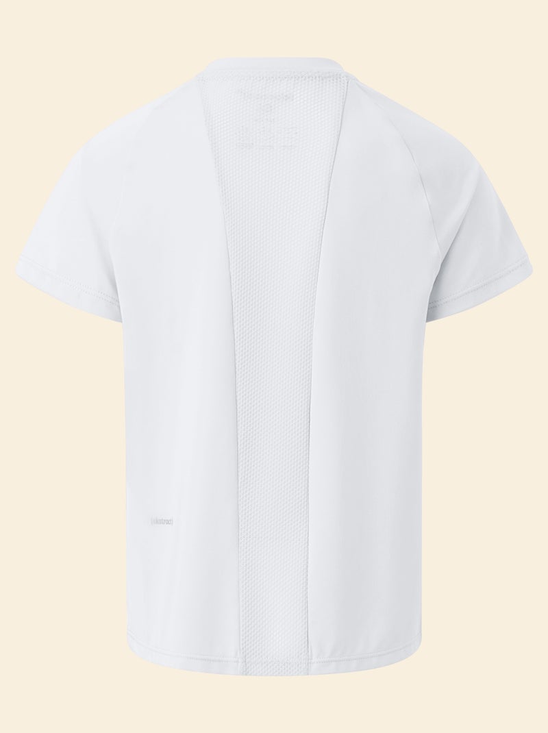 T-shirt desportivo fluido de mangas curtas (Ekstract) Branco - Kiabi