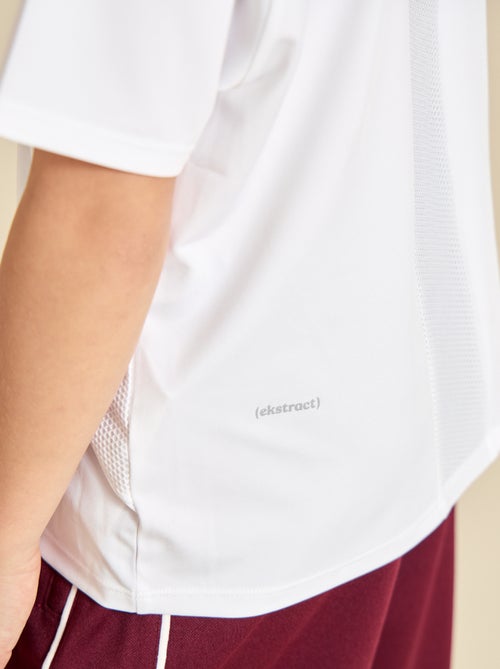 T-shirt desportivo fluido de mangas curtas (Ekstract) - Kiabi