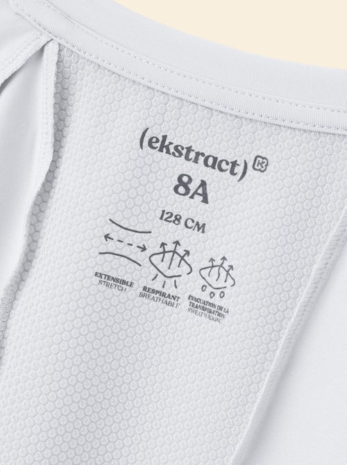 T-shirt desportivo fluido de mangas curtas (Ekstract) - Kiabi