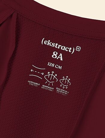 Ekstract - T-shirt desportivo fluido de mangas curtas