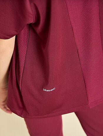 Ekstract - T-shirt desportivo fluido de mangas curtas