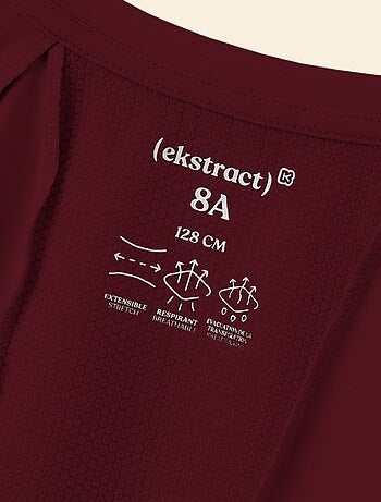 Ekstract - T-shirt desportivo fluido de mangas curtas