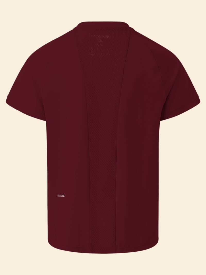 T-shirt desportivo fluido de mangas curtas (Ekstract) Vermelho - Kiabi