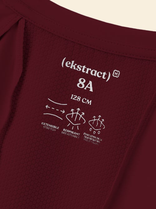 T-shirt desportivo fluido de mangas curtas (Ekstract) - Kiabi