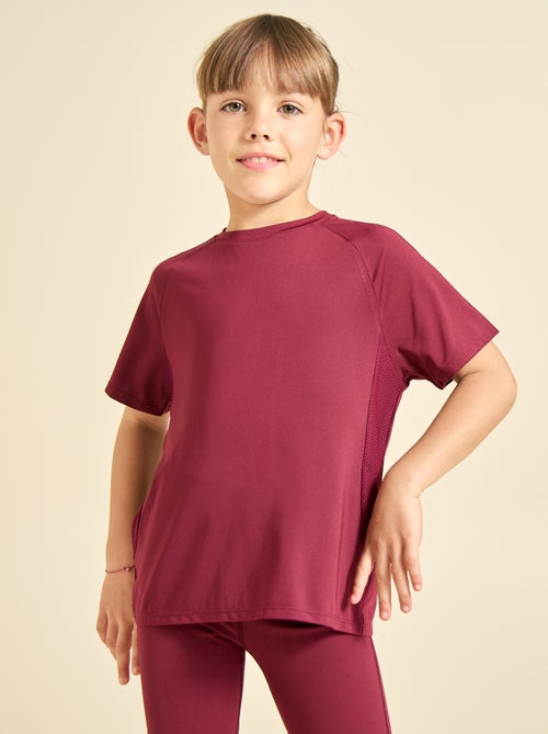 T-shirt desportivo fluido de mangas curtas (Ekstract) - Kiabi