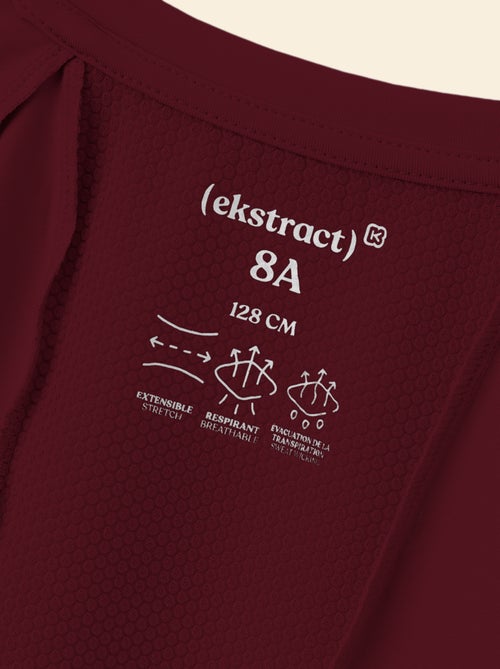 T-shirt desportivo fluido de mangas curtas (Ekstract) - Kiabi
