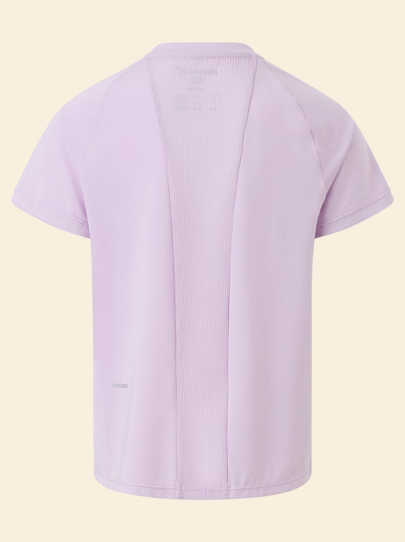 T-shirt desportivo fluido de mangas curtas (Ekstract) Violeta - Kiabi