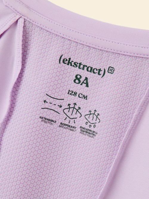 T-shirt desportivo fluido de mangas curtas (Ekstract) - Kiabi